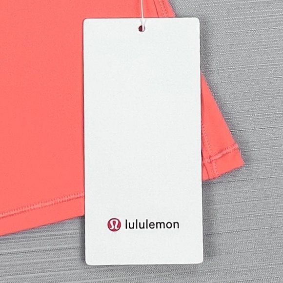 RARE! NEW Lululemon Short-Sleeve Shirt Sz. 6 - Sunny Coral *Nulux Half-Zip Golf - Picture 8 of 9